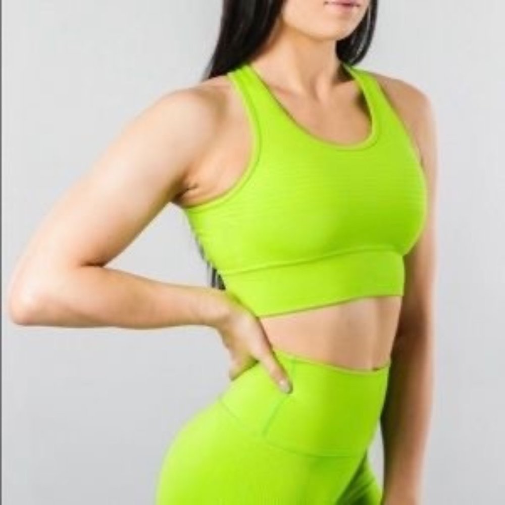 Neon Green Revival Sports Bra